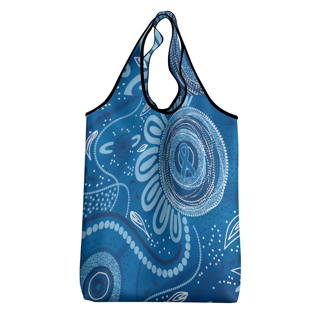 Australia Indigenous Grocery Bag Blue Ribbon Prostate Cancer Awareness - Aussie Hoodie