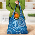 Australia Indigenous Grocery Bag Blue Ribbon Prostate Cancer Awareness - Aussie Hoodie