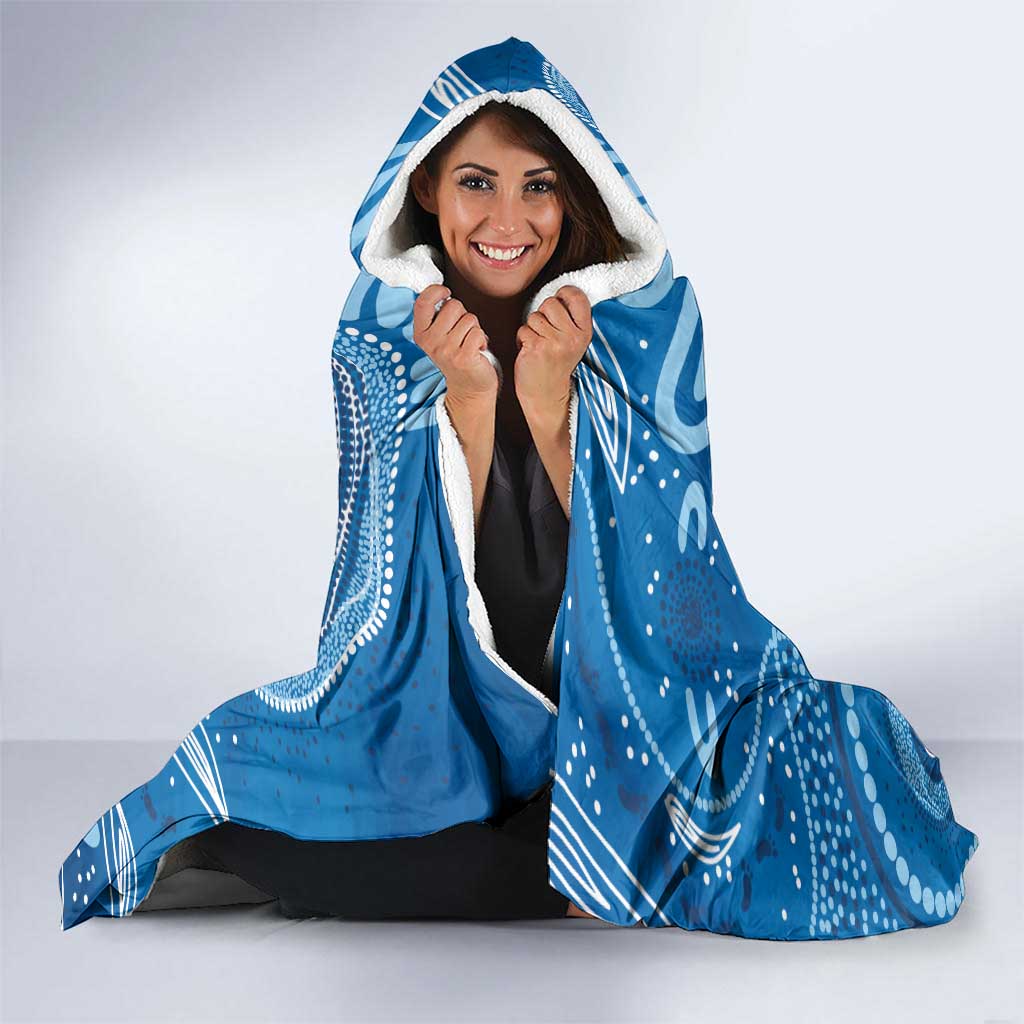 Australia Indigenous Hooded Blanket Blue Ribbon Prostate Cancer Awareness - Aussie Hoodie
