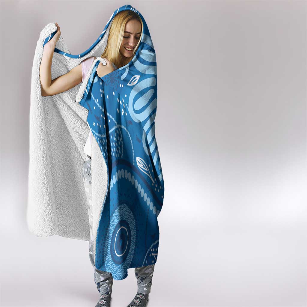 Australia Indigenous Hooded Blanket Blue Ribbon Prostate Cancer Awareness - Aussie Hoodie