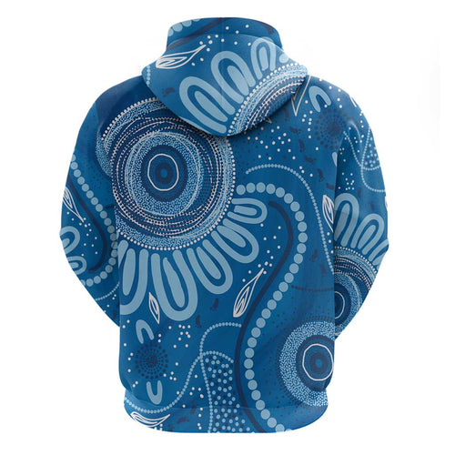 Australia Indigenous Hoodie Blue Ribbon Prostate Cancer Awareness - Aussie Hoodie