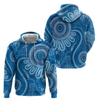 Australia Indigenous Hoodie Blue Ribbon Prostate Cancer Awareness - Aussie Hoodie