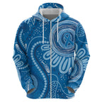 Australia Indigenous Hoodie Blue Ribbon Prostate Cancer Awareness - Aussie Hoodie
