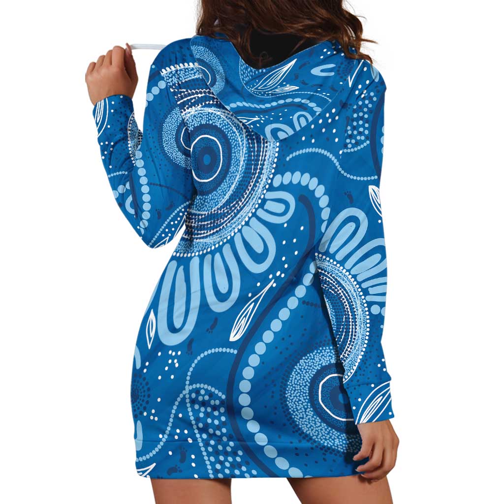 Australia Indigenous Hoodie Dress Blue Ribbon Prostate Cancer Awareness - Aussie Hoodie