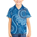 Australia Indigenous Kid Hawaiian Shirt Blue Ribbon Prostate Cancer Awareness - Aussie Hoodie