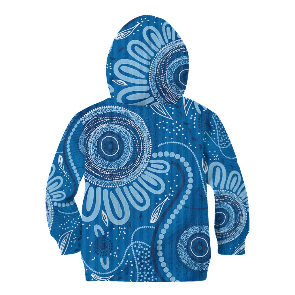Australia Indigenous Kid Hoodie Blue Ribbon Prostate Cancer Awareness - Aussie Hoodie