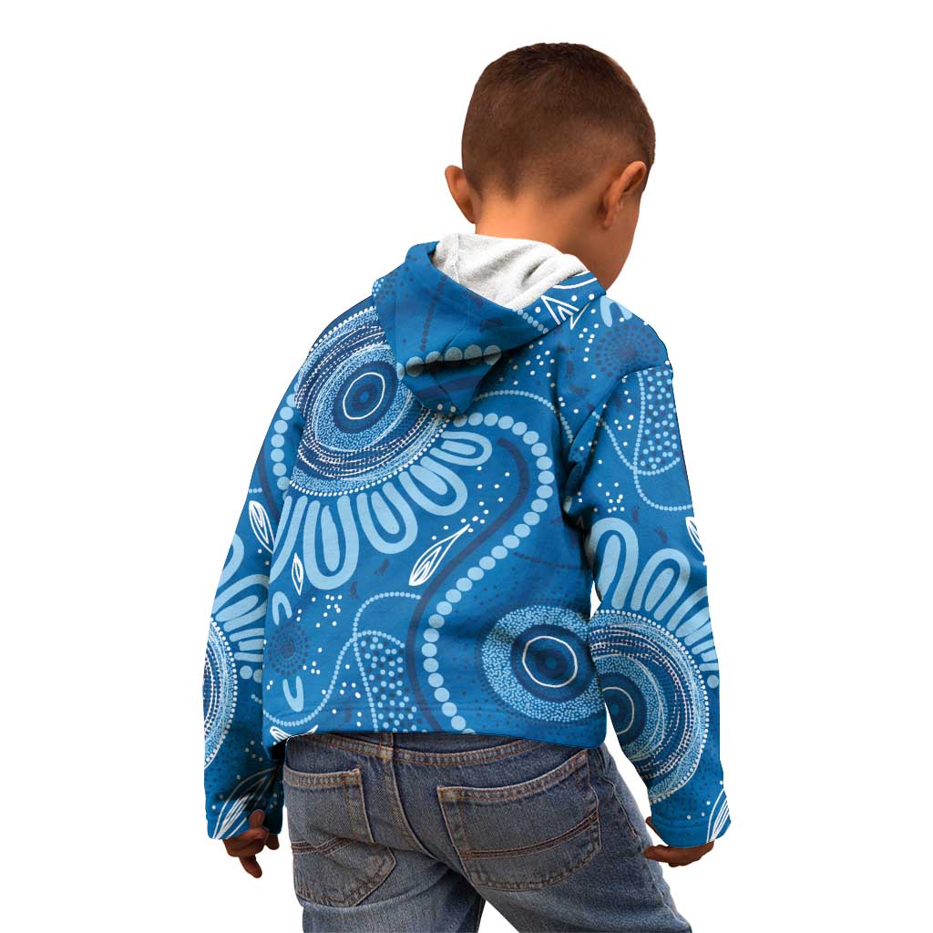 Australia Indigenous Kid Hoodie Blue Ribbon Prostate Cancer Awareness - Aussie Hoodie