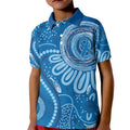 Australia Indigenous Kid Polo Shirt Blue Ribbon Prostate Cancer Awareness - Aussie Hoodie
