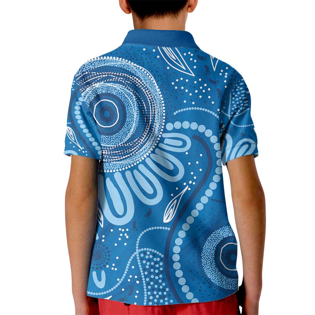Australia Indigenous Kid Polo Shirt Blue Ribbon Prostate Cancer Awareness - Aussie Hoodie