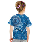 Australia Indigenous Kid T Shirt Blue Ribbon Prostate Cancer Awareness - Aussie Hoodie