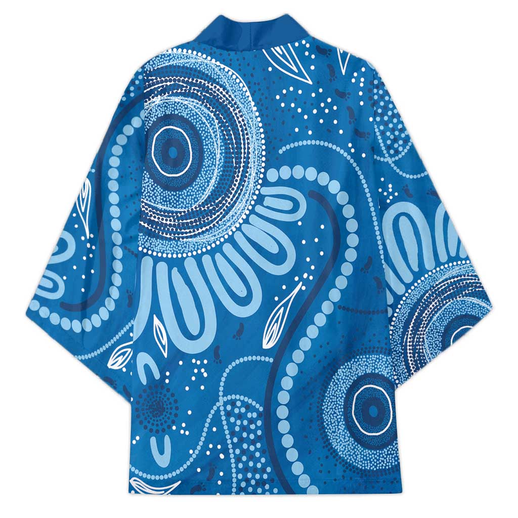 Australia Indigenous Kimono Blue Ribbon Prostate Cancer Awareness - Aussie Hoodie