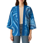 Australia Indigenous Kimono Blue Ribbon Prostate Cancer Awareness - Aussie Hoodie