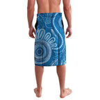 Australia Indigenous Lavalava Blue Ribbon Prostate Cancer Awareness - Aussie Hoodie