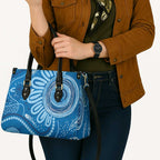 Australia Indigenous Leather Bag Blue Ribbon Prostate Cancer Awareness - Aussie Hoodie