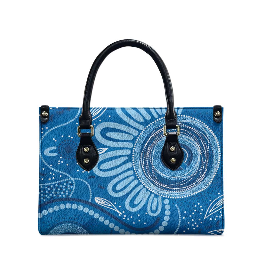 Australia Indigenous Leather Bag Blue Ribbon Prostate Cancer Awareness - Aussie Hoodie