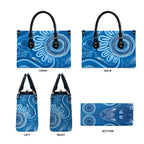 Australia Indigenous Leather Bag Blue Ribbon Prostate Cancer Awareness - Aussie Hoodie