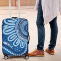 Australia Indigenous Luggage Cover Blue Ribbon Prostate Cancer Awareness - Aussie Hoodie