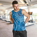 Australia Indigenous Men Tank Top Blue Ribbon Prostate Cancer Awareness - Aussie Hoodie