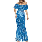 Australia Indigenous Mermaid Dress Blue Ribbon Prostate Cancer Awareness - Aussie Hoodie