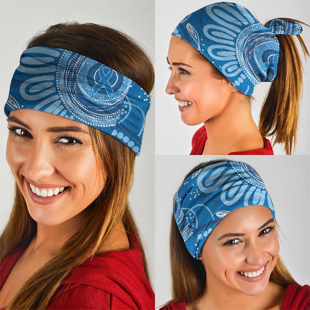 Australia Indigenous Neck Gaiter Blue Ribbon Prostate Cancer Awareness - Aussie Hoodie