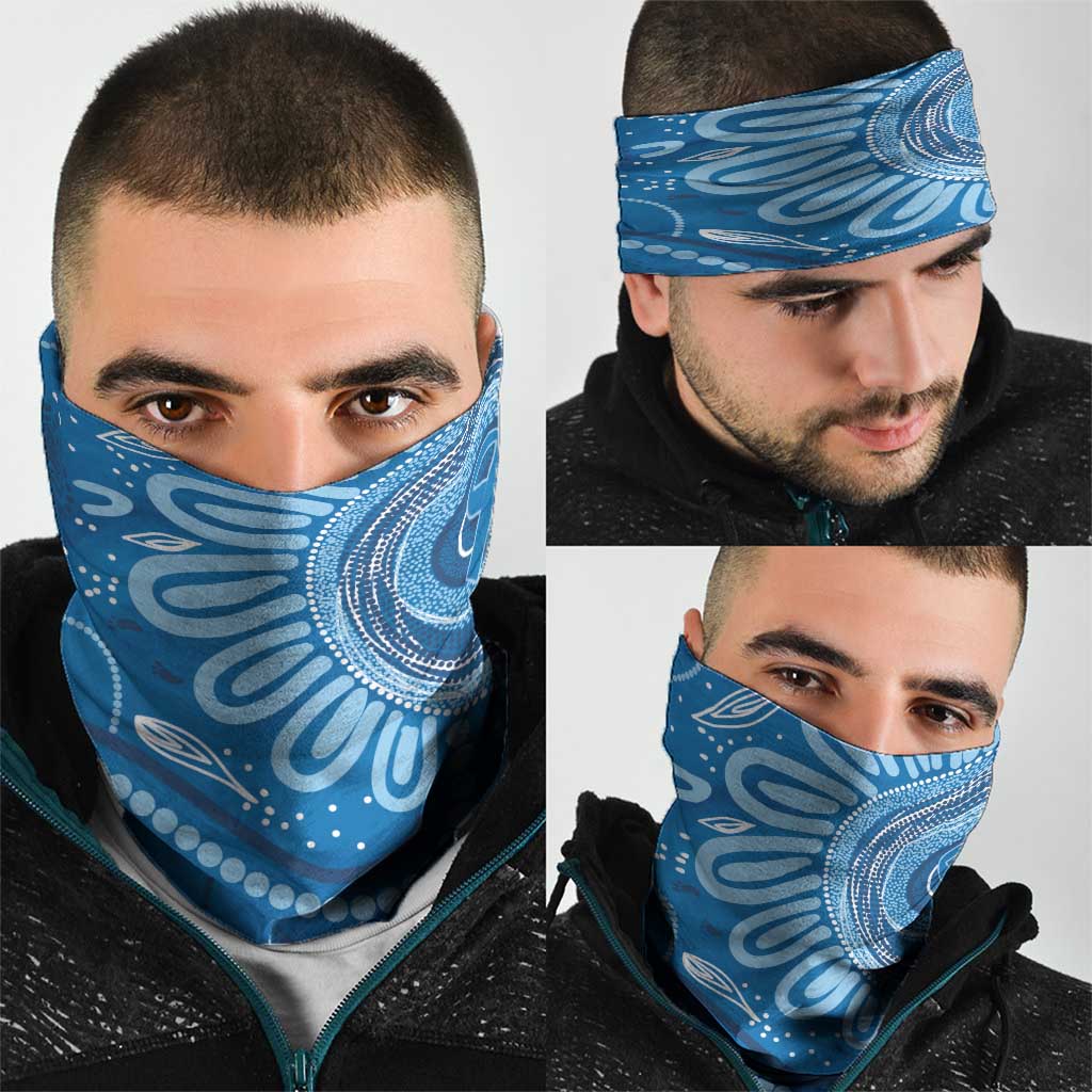 Australia Indigenous Neck Gaiter Blue Ribbon Prostate Cancer Awareness - Aussie Hoodie