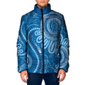 Australia Indigenous Padded Jacket Blue Ribbon Prostate Cancer Awareness - Aussie Hoodie