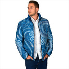 Australia Indigenous Padded Jacket Blue Ribbon Prostate Cancer Awareness - Aussie Hoodie