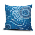 Australia Indigenous Pillow Cover Blue Ribbon Prostate Cancer Awareness - Aussie Hoodie