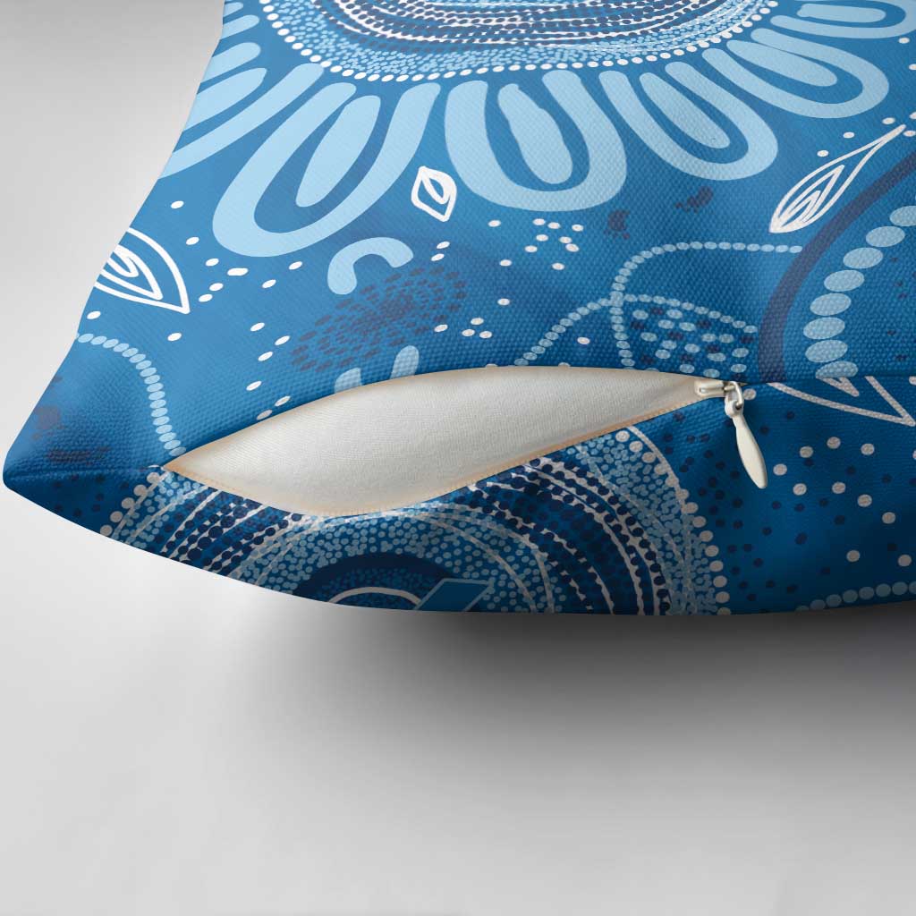 Australia Indigenous Pillow Cover Blue Ribbon Prostate Cancer Awareness - Aussie Hoodie
