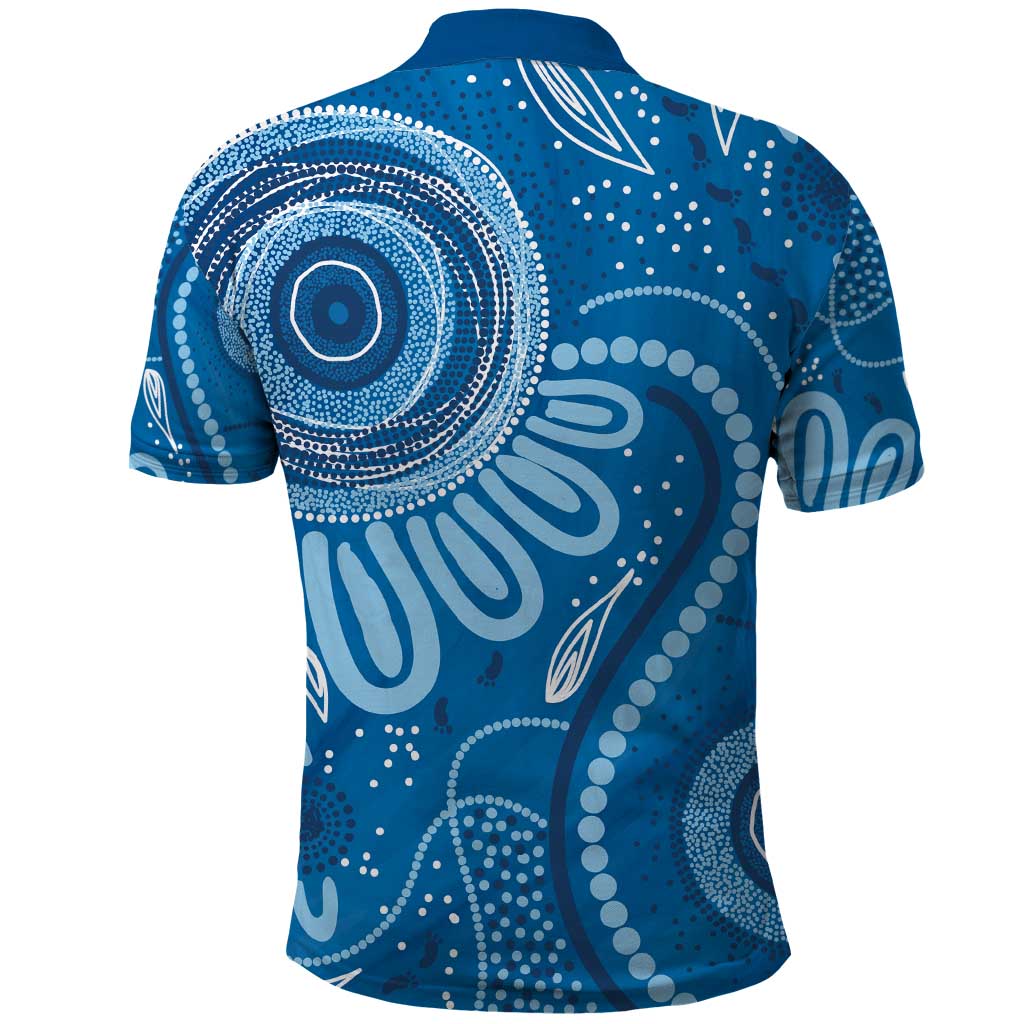 Australia Indigenous Polo Shirt Blue Ribbon Prostate Cancer Awareness - Aussie Hoodie