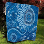 Australia Indigenous Quilt Blue Ribbon Prostate Cancer Awareness - Aussie Hoodie