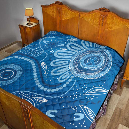 Australia Indigenous Quilt Blue Ribbon Prostate Cancer Awareness - Aussie Hoodie