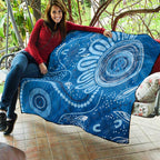 Australia Indigenous Quilt Blue Ribbon Prostate Cancer Awareness - Aussie Hoodie