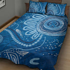 Australia Indigenous Quilt Bed Set Blue Ribbon Prostate Cancer Awareness - Aussie Hoodie