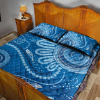 Australia Indigenous Quilt Bed Set Blue Ribbon Prostate Cancer Awareness - Aussie Hoodie