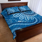 Australia Indigenous Quilt Bed Set Blue Ribbon Prostate Cancer Awareness - Aussie Hoodie
