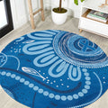 Australia Indigenous Round Carpet Blue Ribbon Prostate Cancer Awareness - Aussie Hoodie