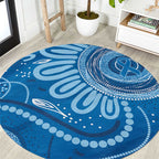 Australia Indigenous Round Carpet Blue Ribbon Prostate Cancer Awareness - Aussie Hoodie