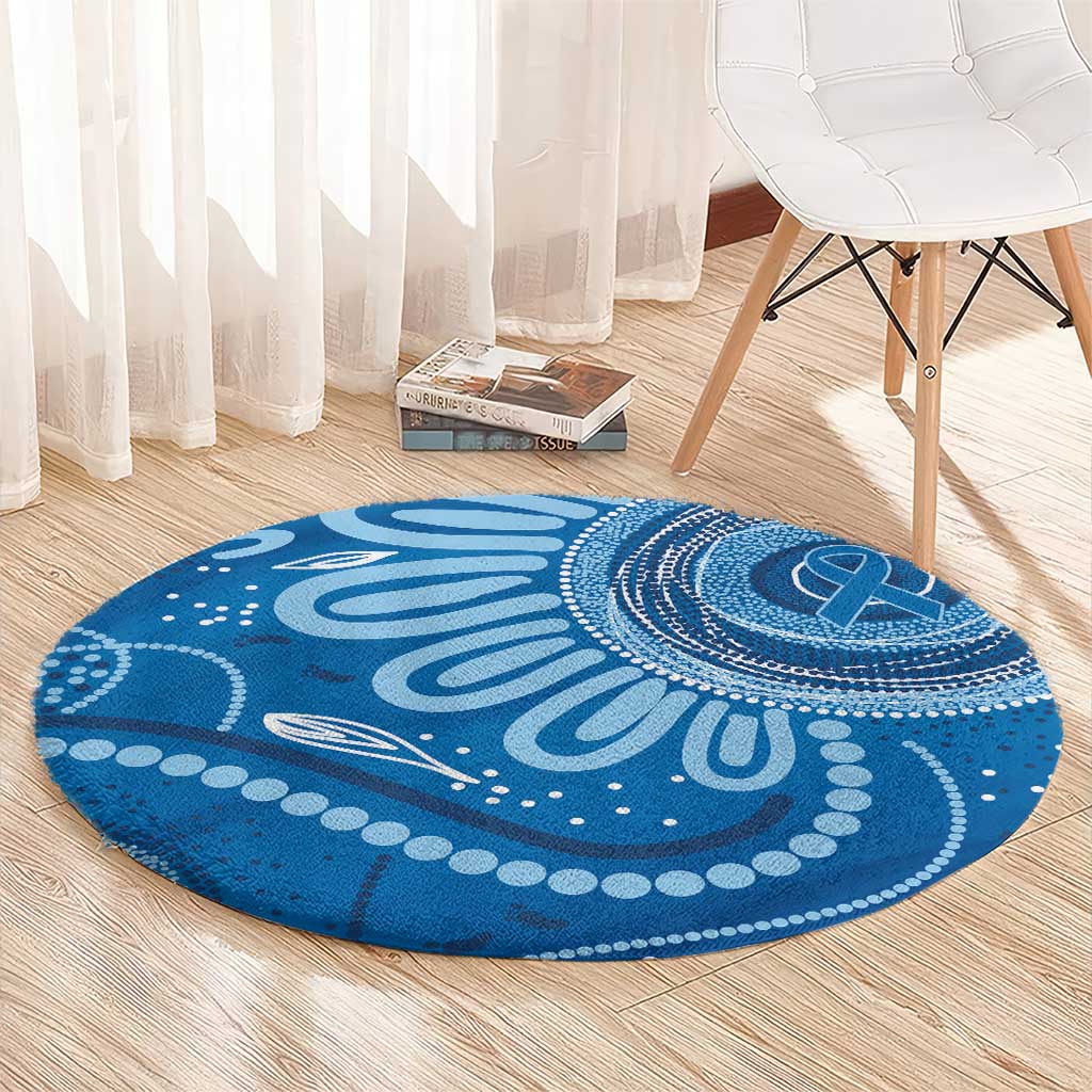 Australia Indigenous Round Carpet Blue Ribbon Prostate Cancer Awareness - Aussie Hoodie