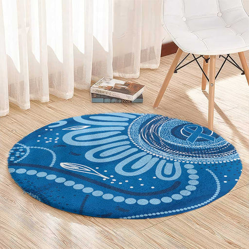 Australia Indigenous Round Carpet Blue Ribbon Prostate Cancer Awareness - Aussie Hoodie