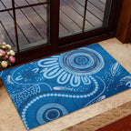 Australia Indigenous Rubber Doormat Blue Ribbon Prostate Cancer Awareness - Aussie Hoodie