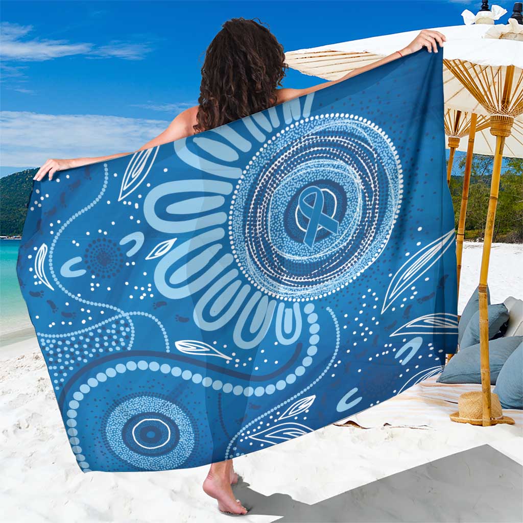 Australia Indigenous Sarong Blue Ribbon Prostate Cancer Awareness - Aussie Hoodie