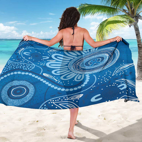 Australia Indigenous Sarong Blue Ribbon Prostate Cancer Awareness - Aussie Hoodie