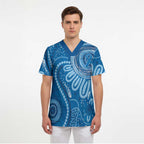 Australia Indigenous Scrub Top Blue Ribbon Prostate Cancer Awareness - Aussie Hoodie