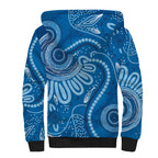 Australia Indigenous Sherpa Hoodie Blue Ribbon Prostate Cancer Awareness - Aussie Hoodie