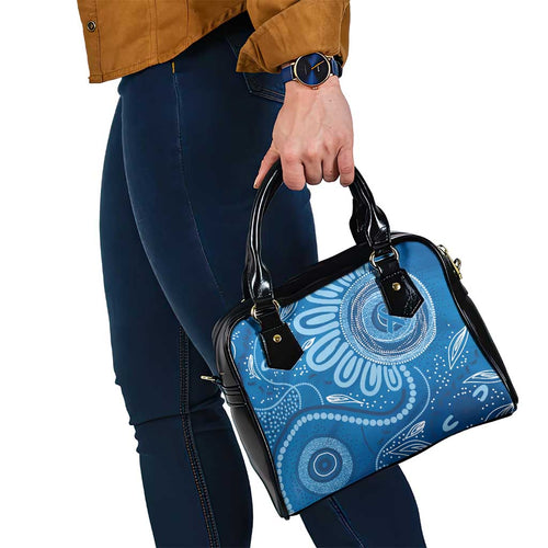 Australia Indigenous Shoulder Handbag Blue Ribbon Prostate Cancer Awareness - Aussie Hoodie