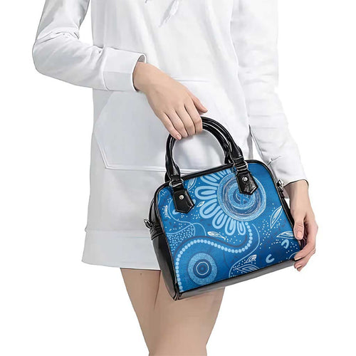 Australia Indigenous Shoulder Handbag Blue Ribbon Prostate Cancer Awareness - Aussie Hoodie