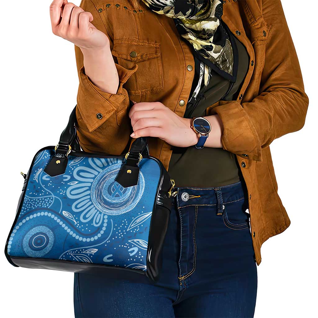 Australia Indigenous Shoulder Handbag Blue Ribbon Prostate Cancer Awareness - Aussie Hoodie