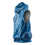 Australia Indigenous Sleeveless Hoodie Blue Ribbon Prostate Cancer Awareness - Aussie Hoodie