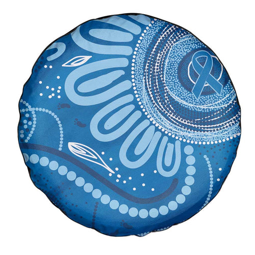 Australia Indigenous Spare Tire Cover Blue Ribbon Prostate Cancer Awareness - Aussie Hoodie